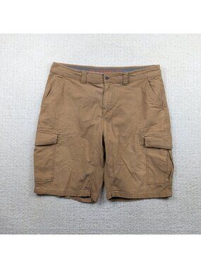 BC Clothing Utility Cargo Shorts Mens 38 Rust Brown Comfort Stretch Outdoor